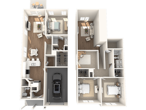 Floor plan for 3 beds, 2.5 baths, 1693 sqft